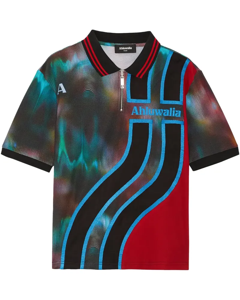 AHLUWALIA Sahara Poloshirt - Blau Blau