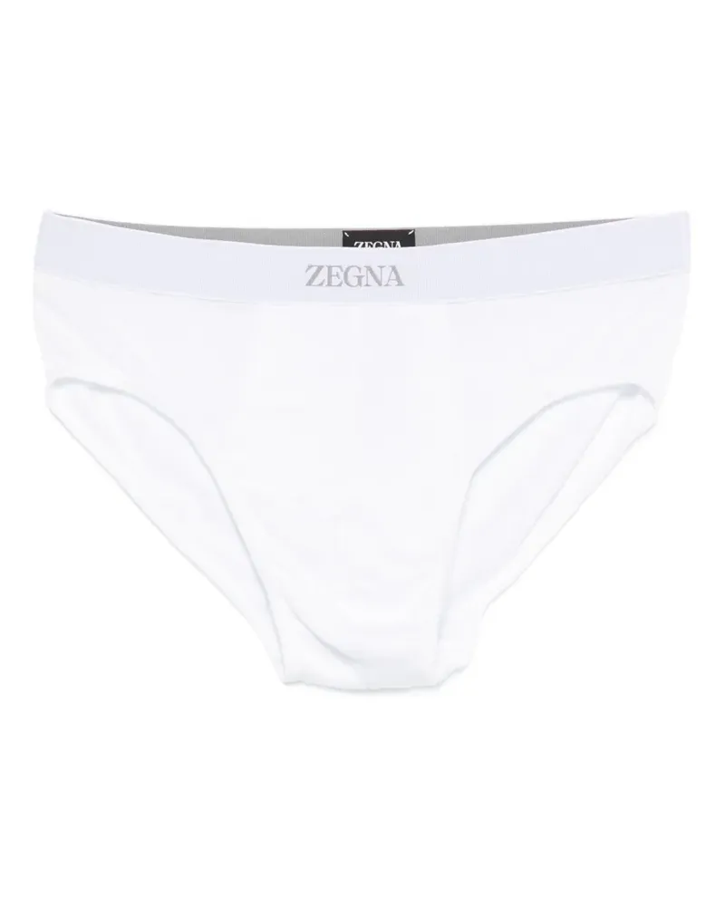 Ermenegildo Zegna Slip mit Logo-Bund - Weiß Weiß