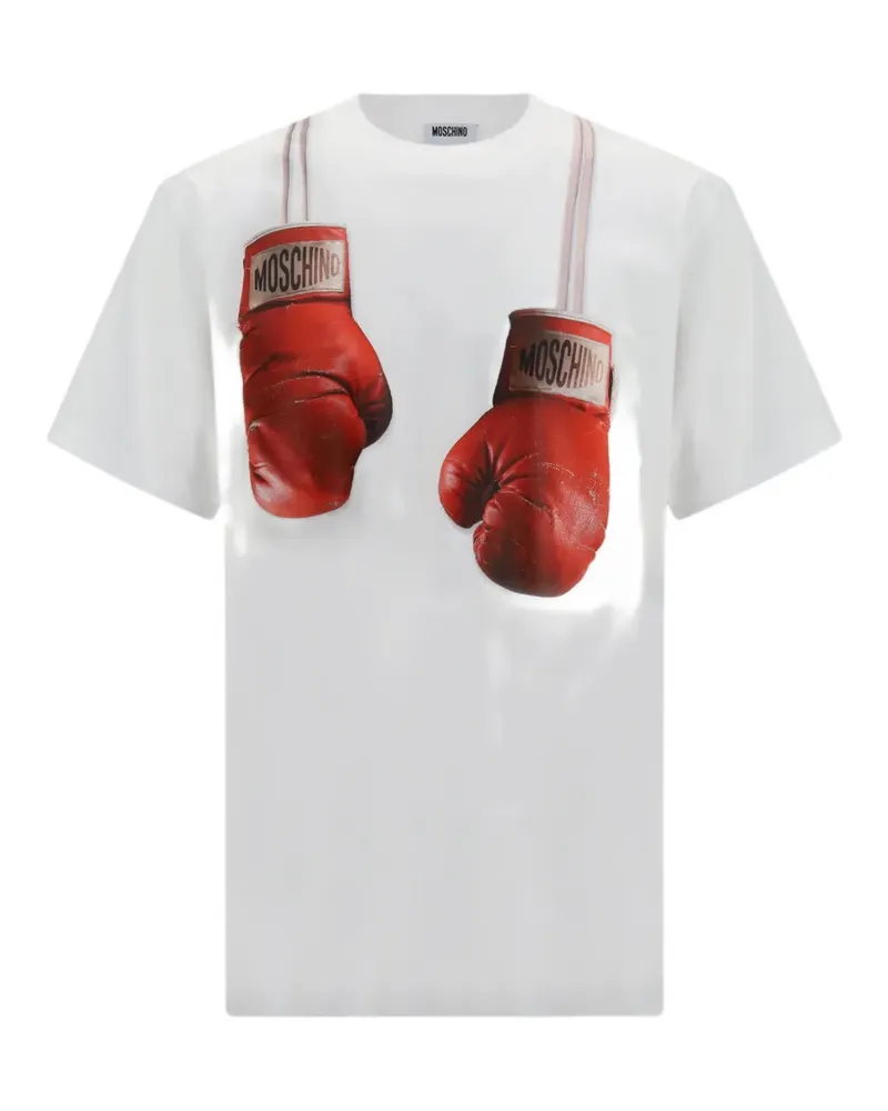 Moschino boxing gloves-graphic T-shirt - Weiß Weiß