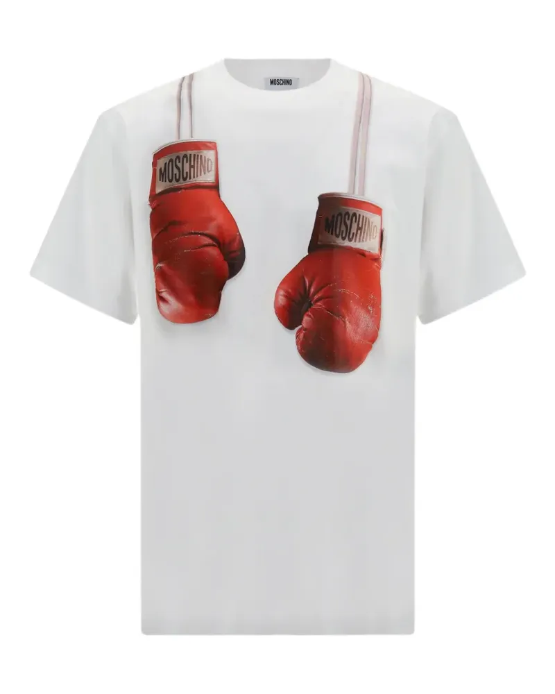 Moschino boxing gloves-graphic T-shirt - Weiß Weiß