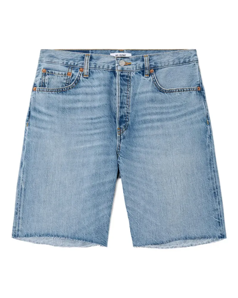 RE/DONE 90s Comfort Jeans-Shorts mit ausgefranstem Saum - Blau Blau