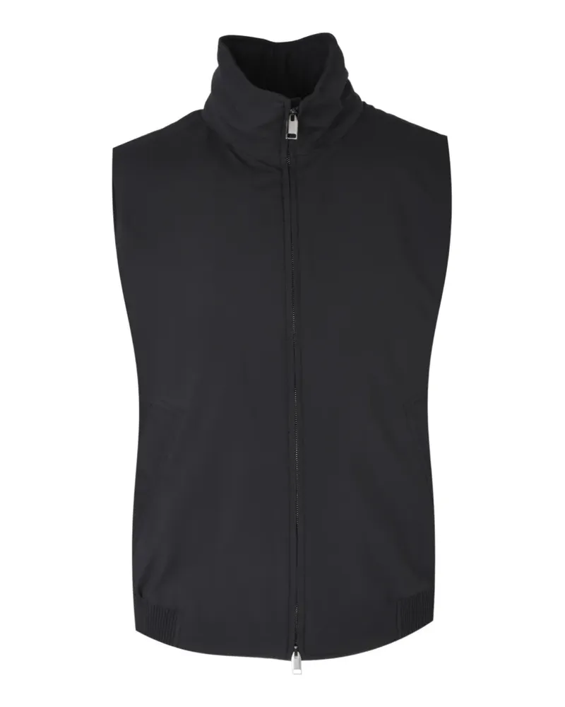 Brioni high-neck zip-up gilet jacket - Schwarz Schwarz