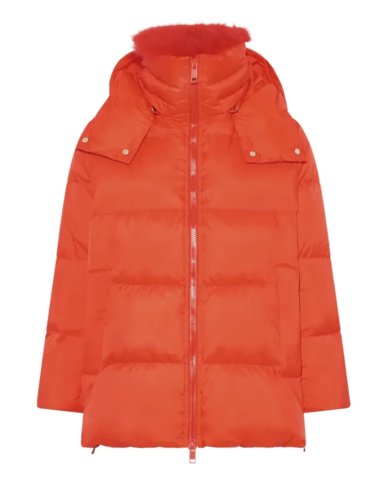 Yves Salomon Kapuzenjacke in A-Linie - Rot Rot