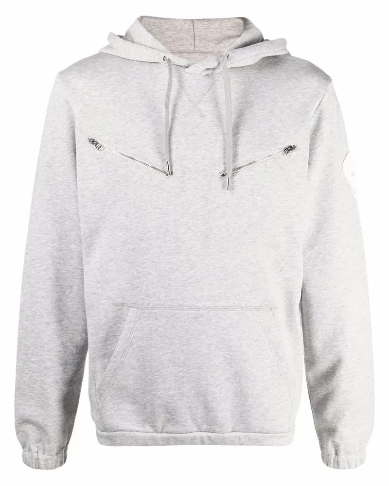 Alexander McQueen Hoodie mit Totenkopf-Patch - Grau Grau