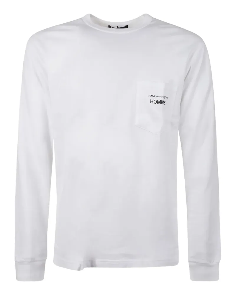 Comme des Garçons T-Shirt mit Brusttasche - Weiß Weiß