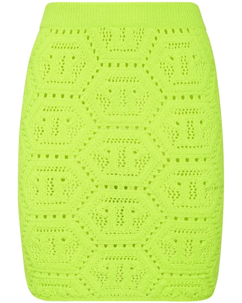 Philipp Plein Gestrickter Minirock - Gelb Gelb