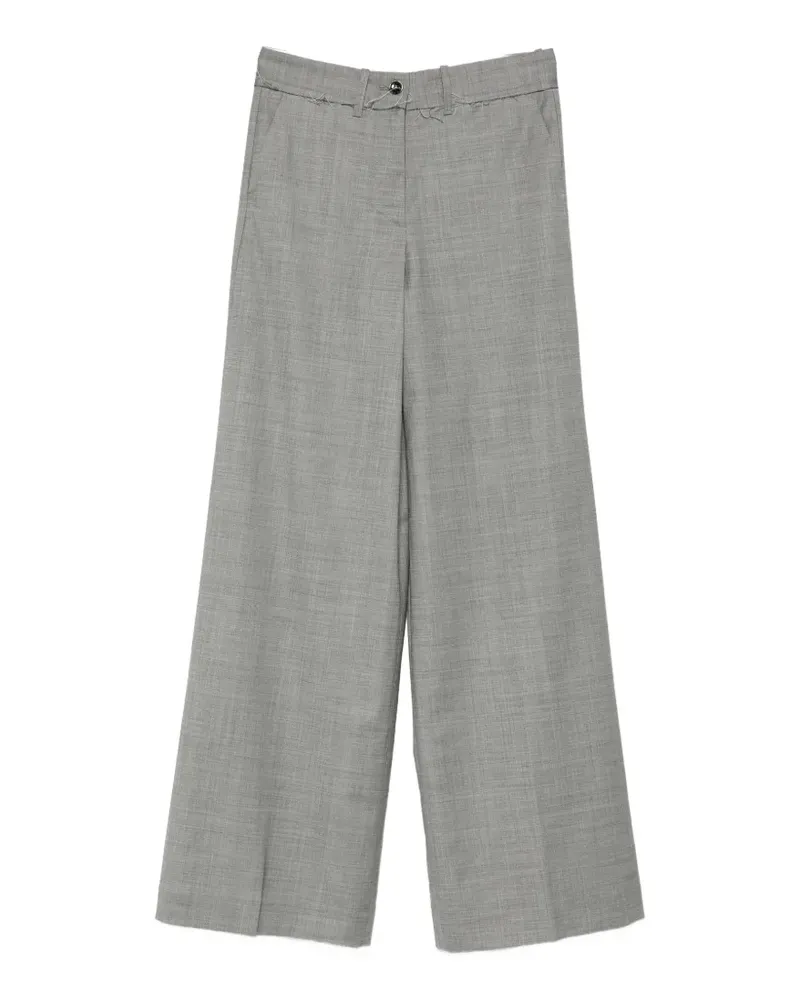 nine:inthe:morning Karen frayed-detail trousers - Grau Grau