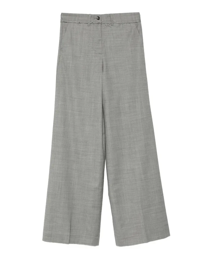 nine:inthe:morning Karen frayed-detail trousers - Grau Grau