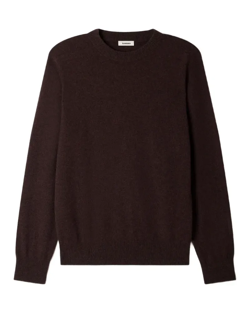 Sandro Pullover mit rundem Kragen - Braun Braun