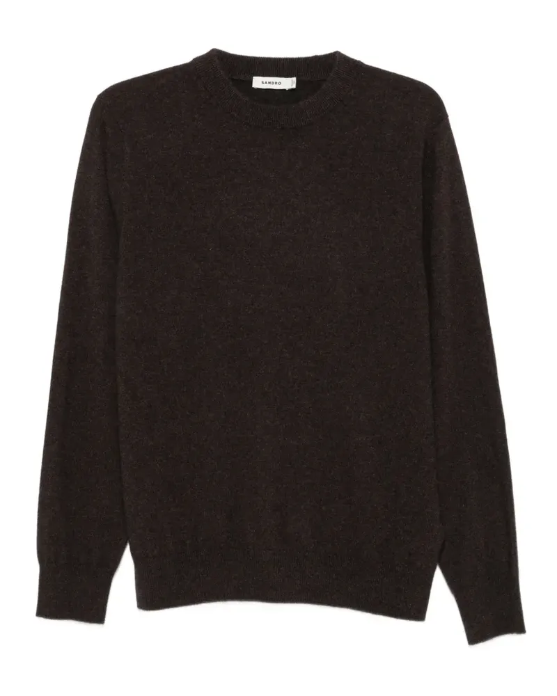 Sandro Pullover mit rundem Kragen - Braun Braun
