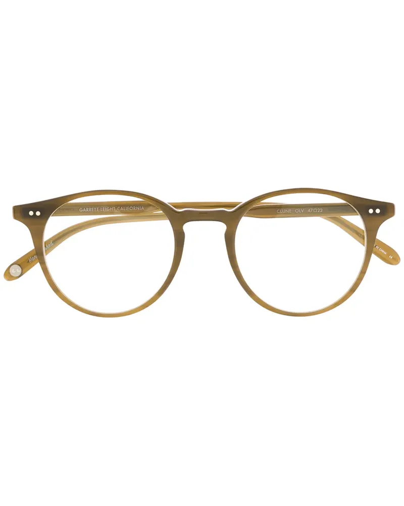 Garrett Leight Brille mit rundem Gestell - Braun Braun
