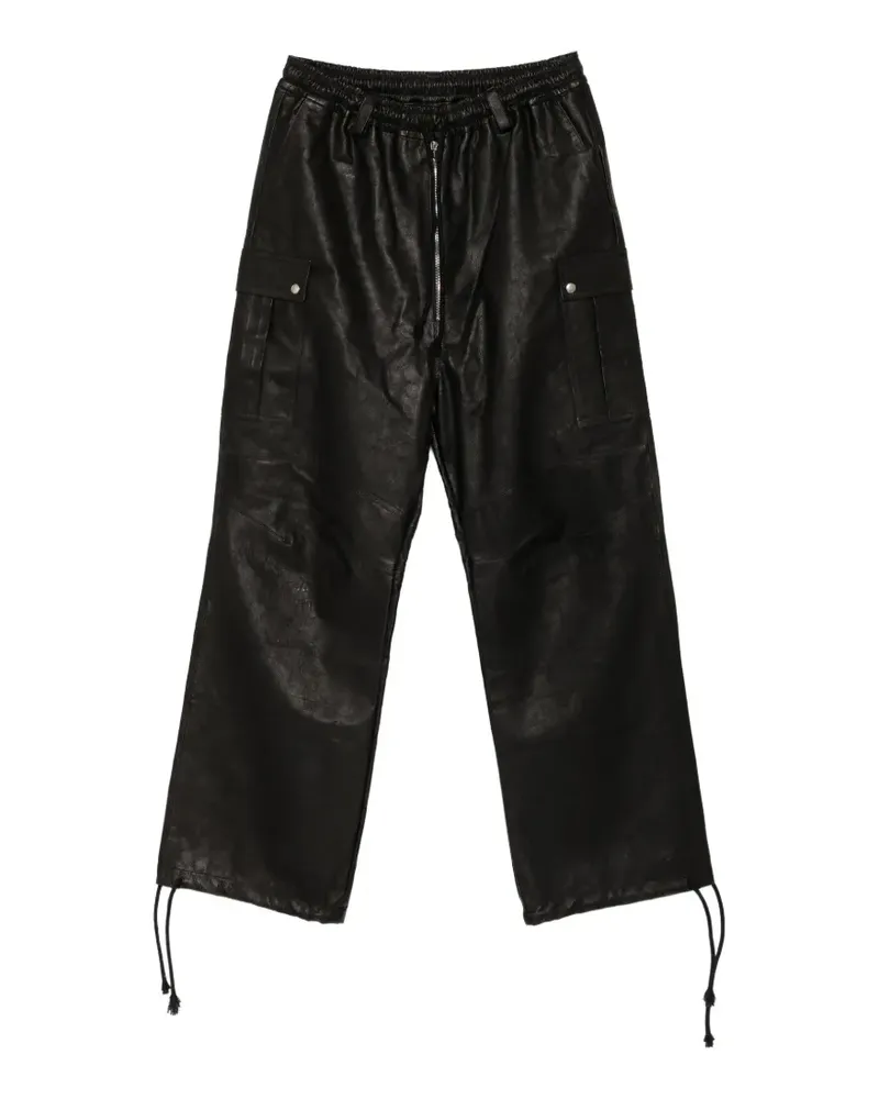 A Diciannoveventitre Daves leather trousers - Schwarz Schwarz