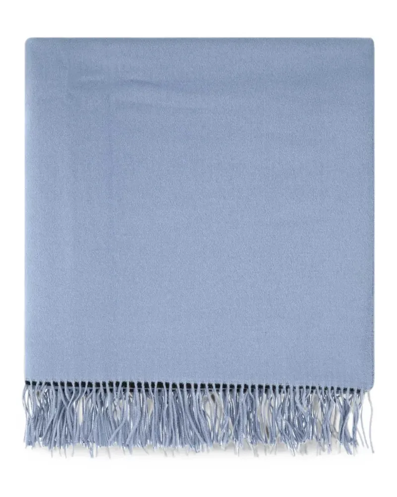 Prada fringed cashmere blanket - Blau Blau