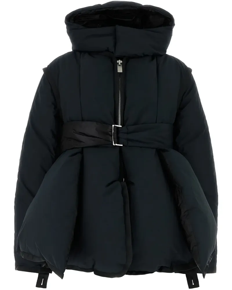 Sacai Wattierte Rip Stop Jacke - Schwarz Schwarz