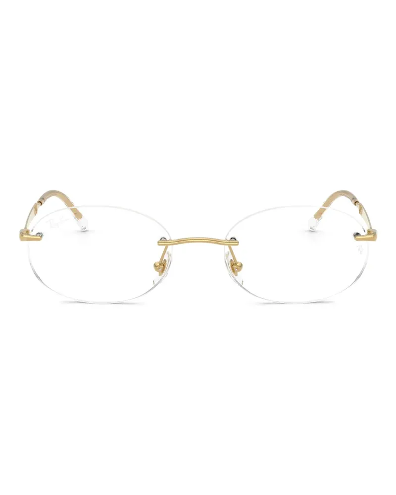 Ray Ban Brille mit ovalem Gestell - Gold Gold