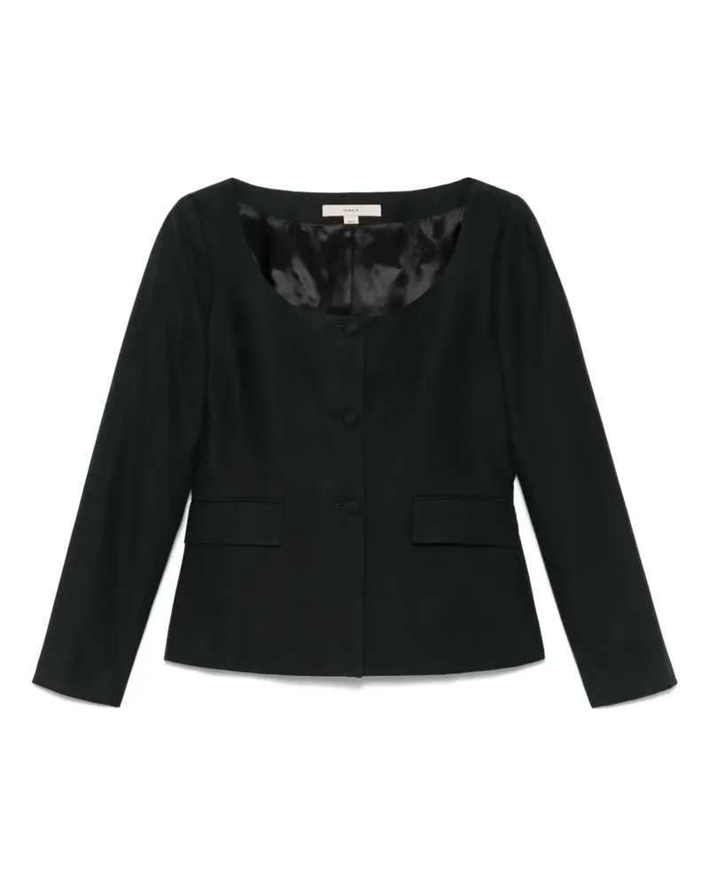 REMAIN Jacke mit offenem Kragen - Schwarz Schwarz