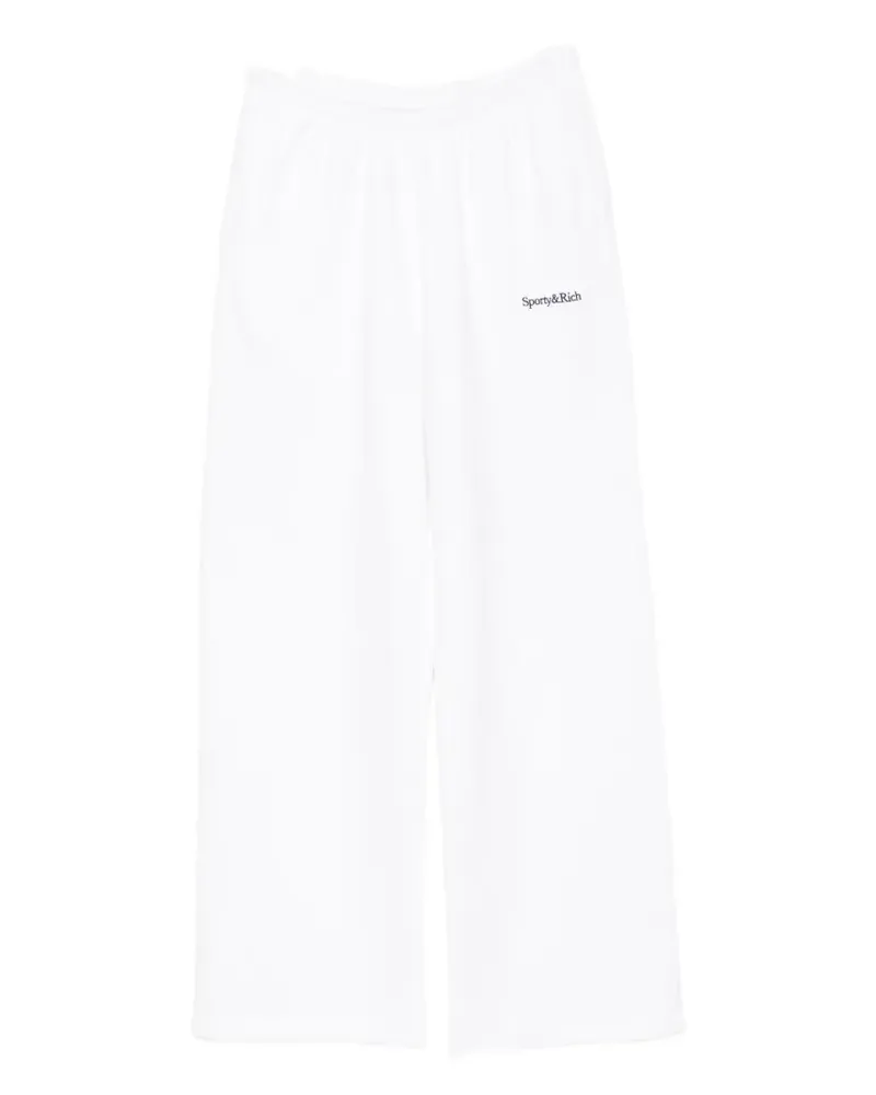 SPORTY & RICH Besma logo-embroidered track pants - Weiß Weiß