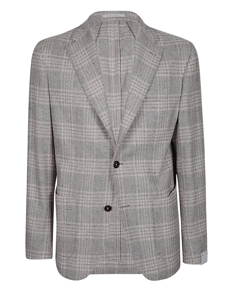 Eleventy single-breasted checked jacket - LTGRYMLN Ltgrymln