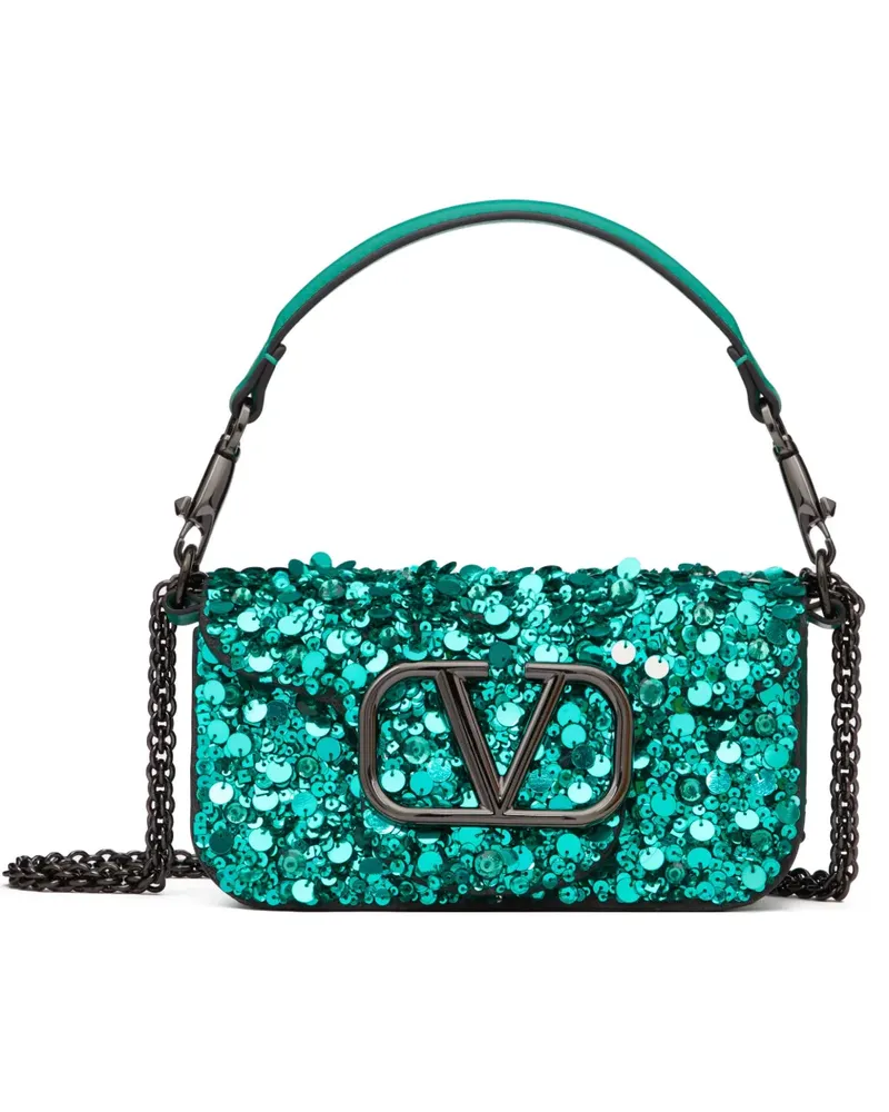 Valentino Garavani Kleine Lòco Schultertasche - Grün Grün
