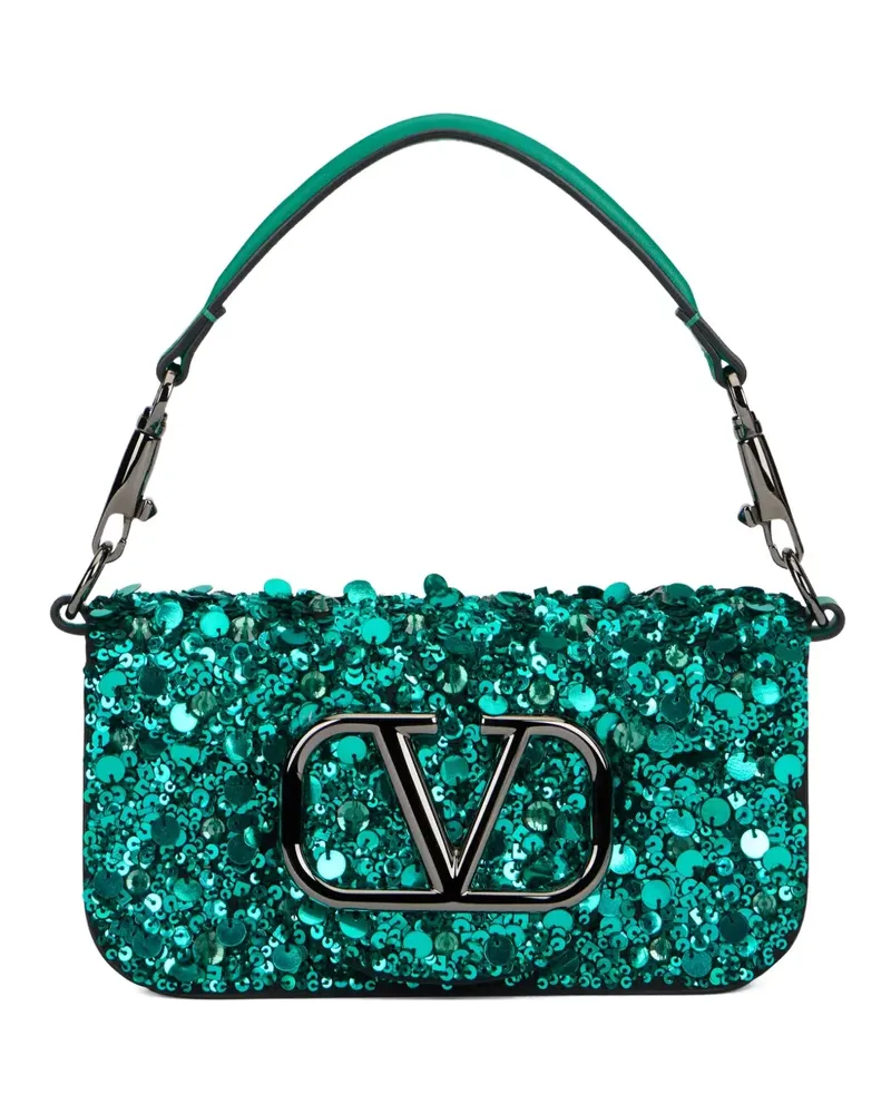 Valentino Garavani Kleine Lòco Schultertasche - Grün Grün
