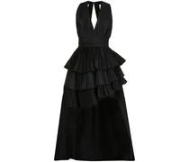 Seidenkleid mit tiefem Ausschnitt - Schwarz