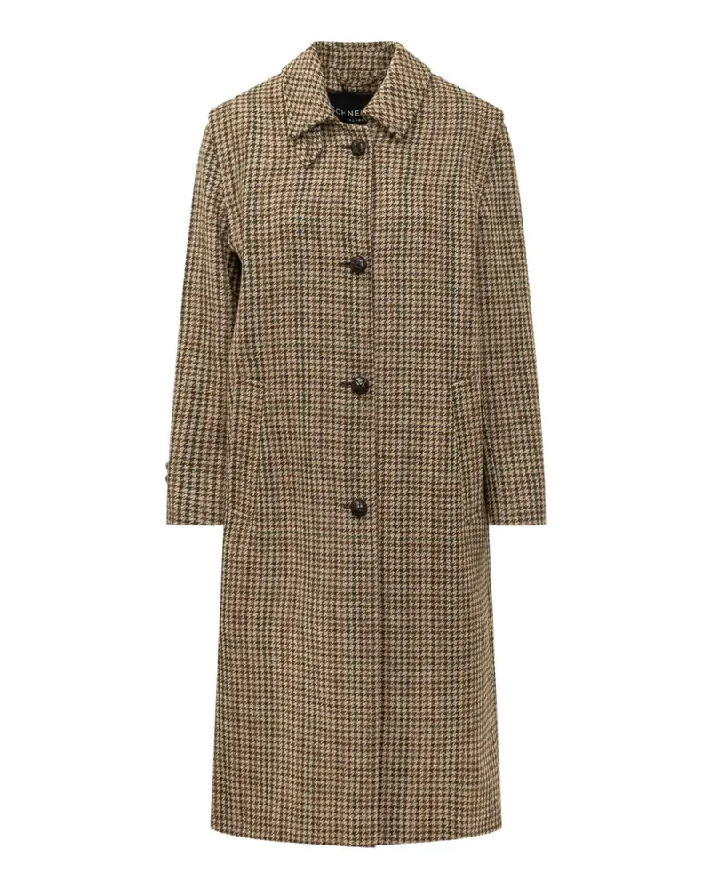 Schneiders Lena houndstooth coat - Braun Braun
