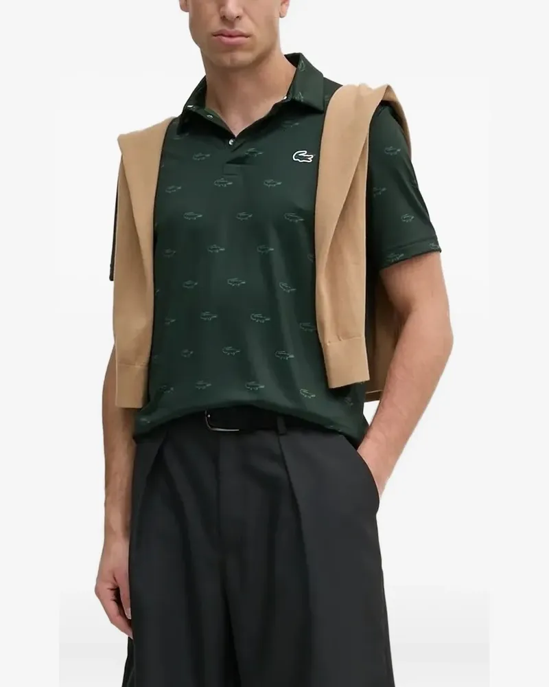 Lacoste Poloshirt mit Krokodil-Print - Grün Grün