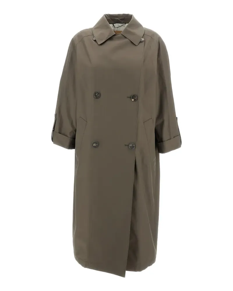 Max Mara Trenchcoat mit Kimono-Ärmeln - Grün Grün
