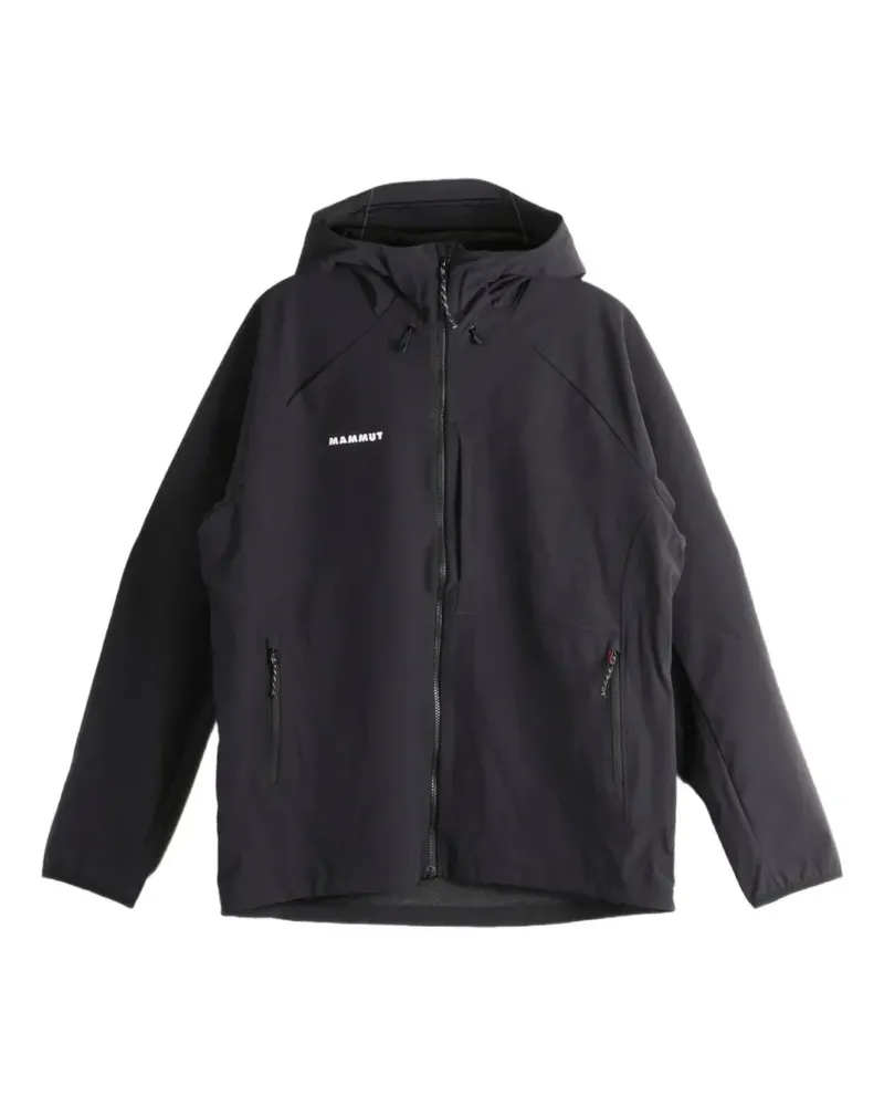 Mammut Kapuzenjacke mit Logo-Print - Schwarz Schwarz