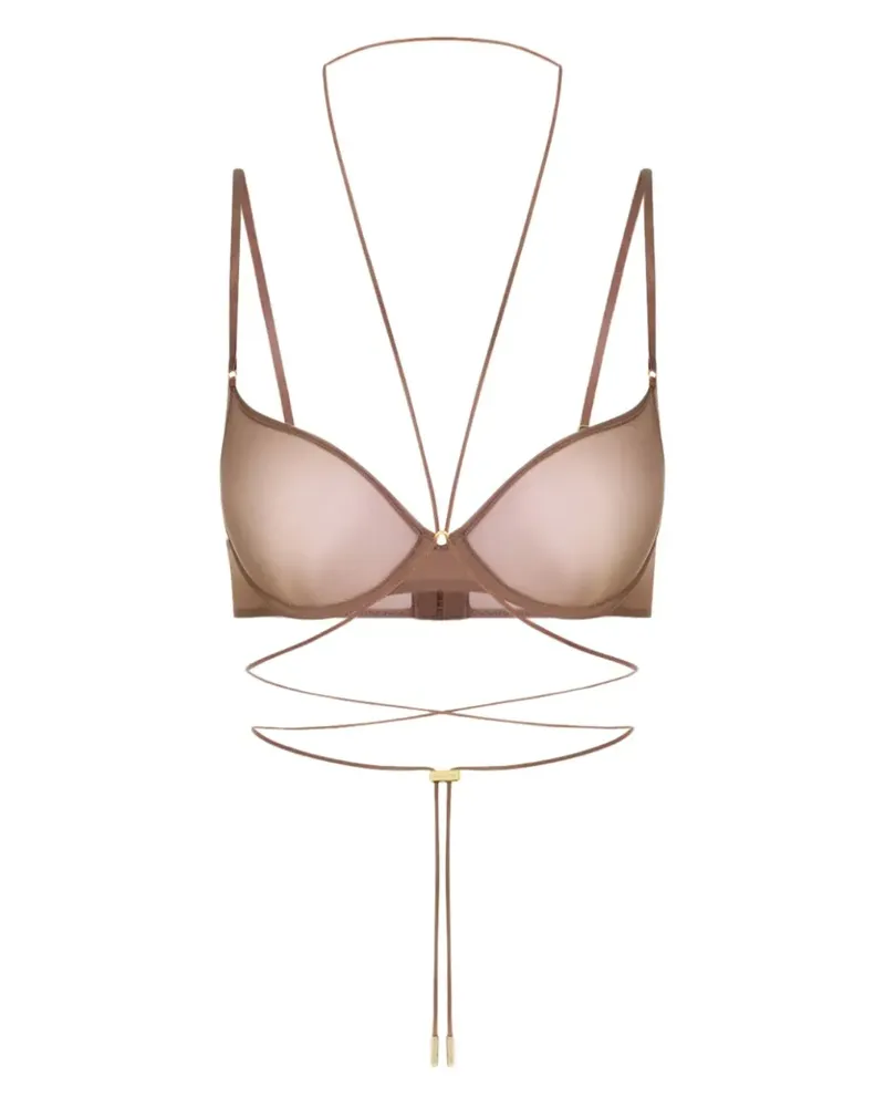 Maison Close Balconette-BH mit überkreuzten Trägern - Braun Braun