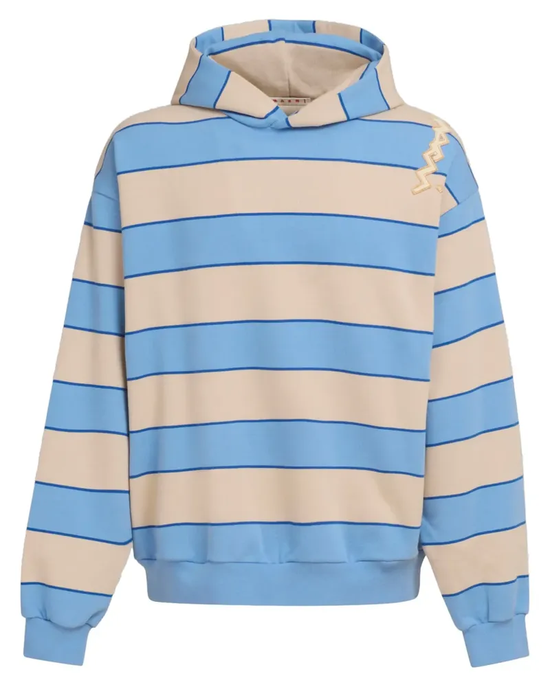 Marni Gestreifter Hoodie - Blau Blau