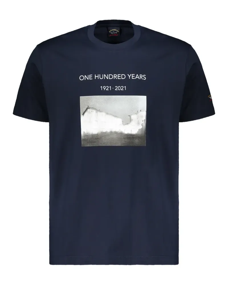 Paul & Shark graphic-print cotton T-shirt - Blau Blau