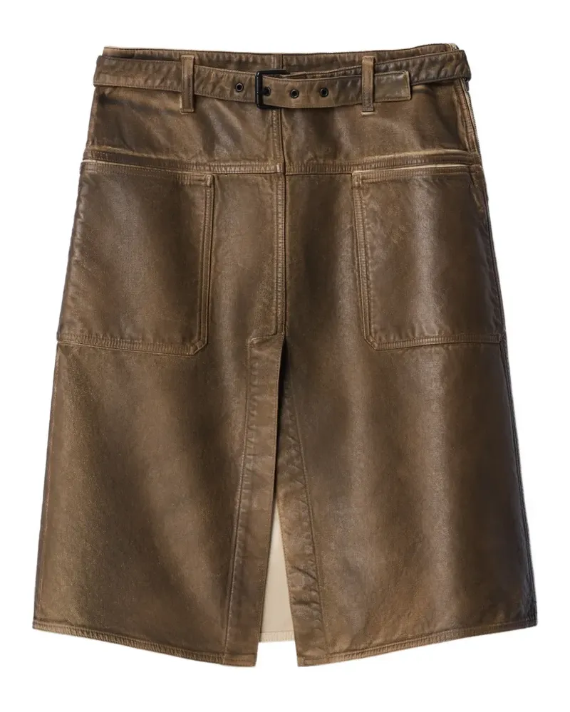 Christophe Lemaire Workwear Rock aus beschichtetem Denim - Braun Braun