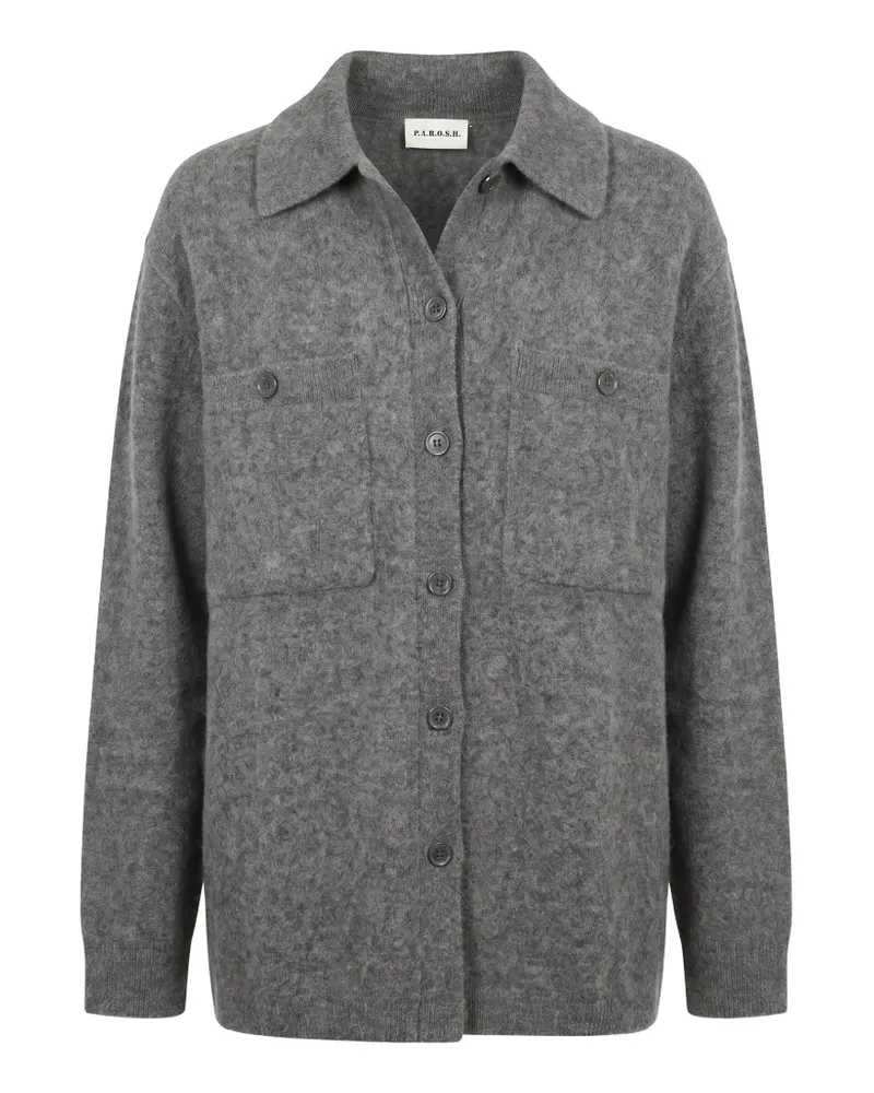 P.A.R.O.S.H. P.A.R.O H. button-up chest-pocket cardigan - Grau Grau