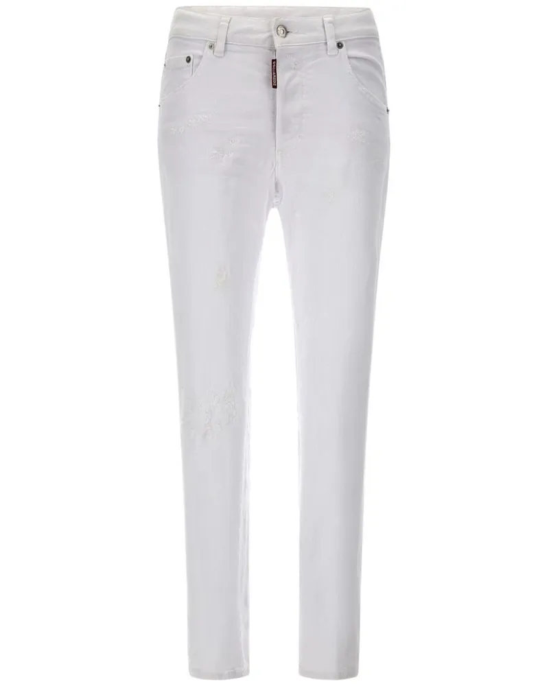 Dsquared2 Skinny-Jeans mit hohem Bund - Weiß Weiß