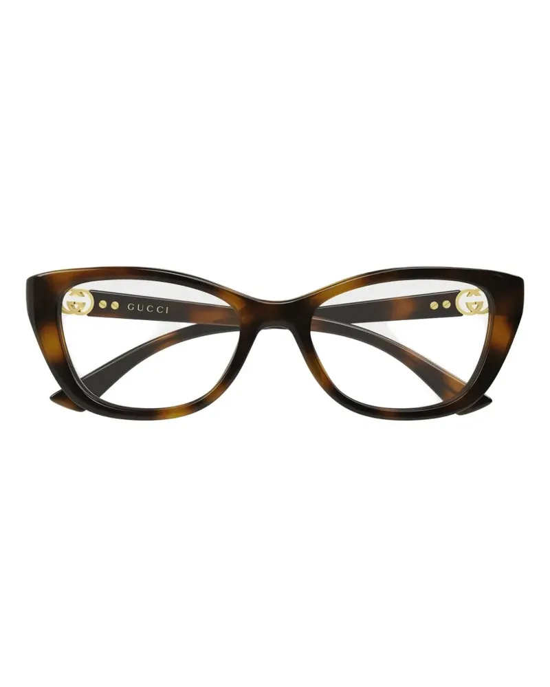 Gucci Cat-Eye-Sonnenbrille mit GG - Braun Braun