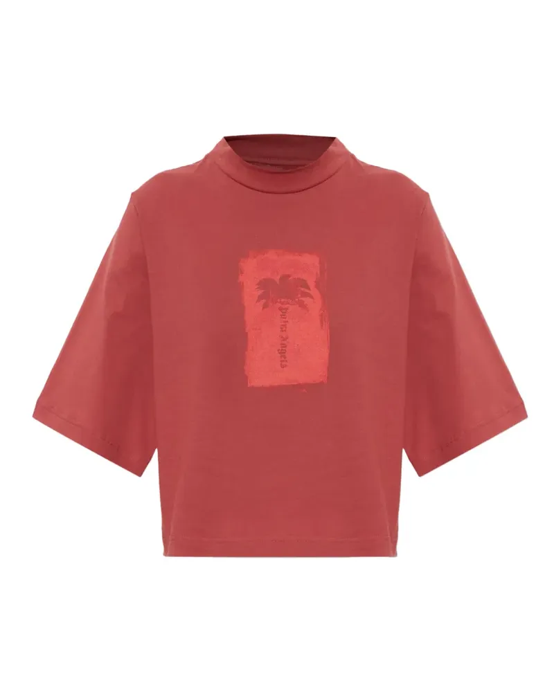 Palm Angels palm-print cotton T-shirt - Rot Rot