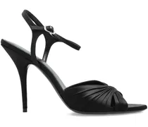 Plissierte Dynas Sandalen mit Absatz - Schwarz