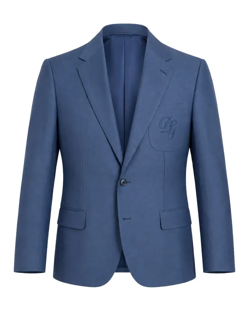 Dolce & Gabbana Sakko mit Logo-Stickerei - Blau Blau