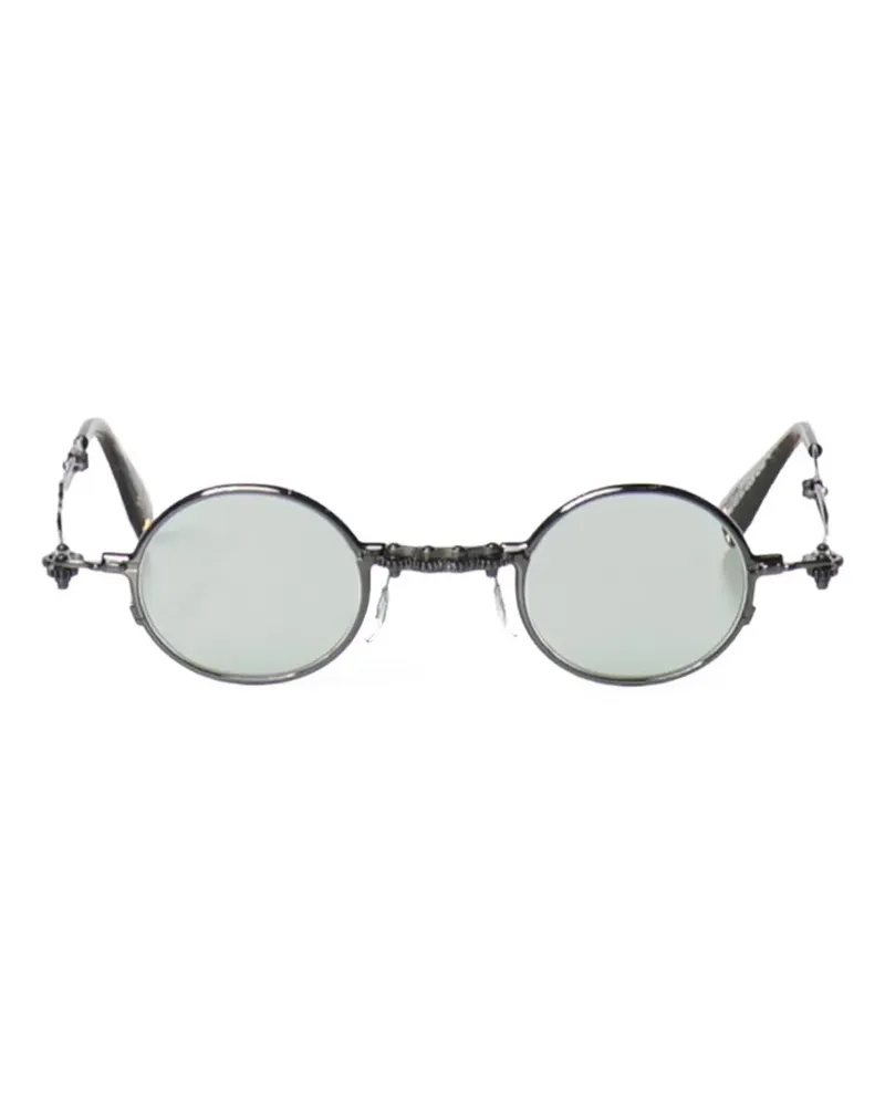 KUBORAUM Runde Sonnenbrille mit Design-Gestell - Grau Grau