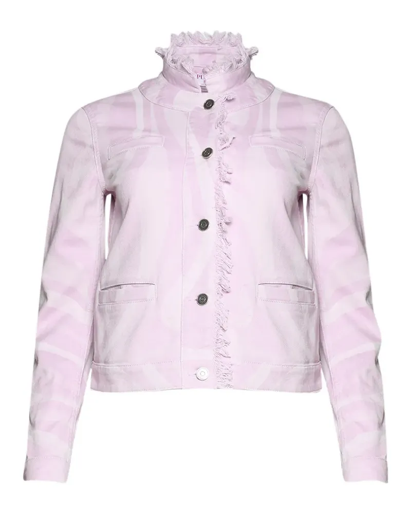 Emilio Pucci Ausgefranste Jacke mit Print - Rosa Rosa