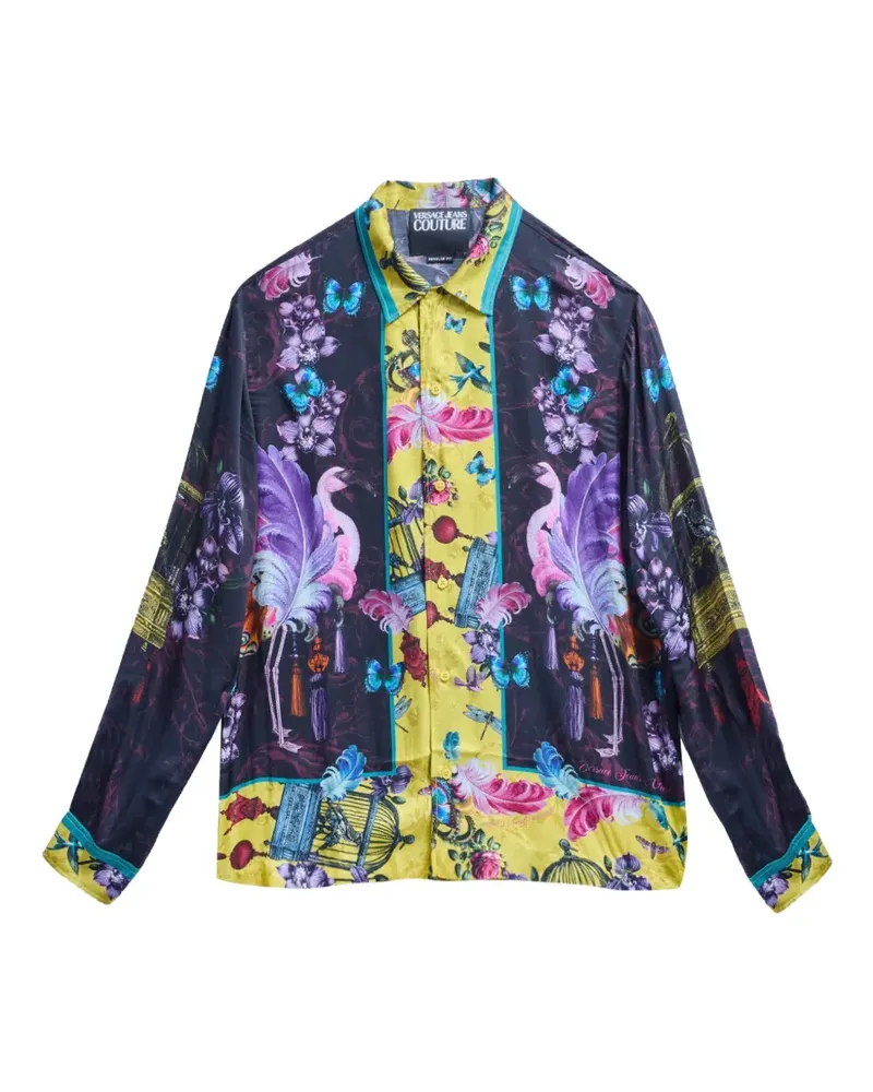 Versace Jeans Hemd mit grafischem Print - Schwarz Schwarz