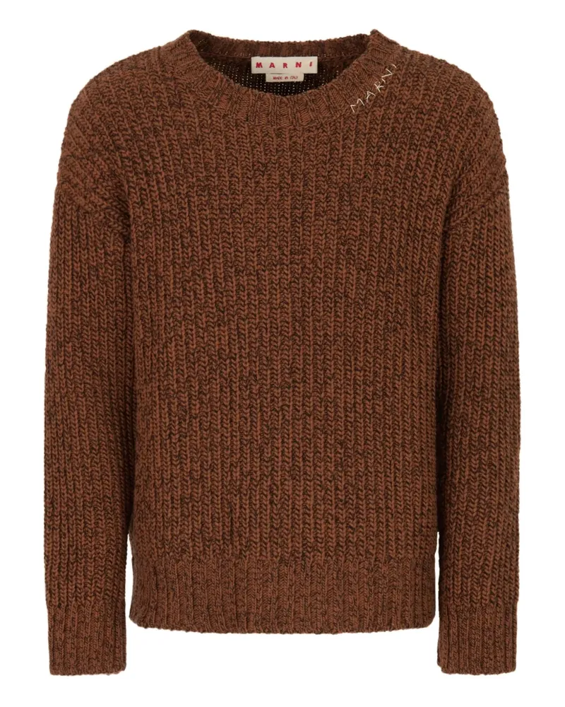Marni Pullover mit Ellenbogen-Patches - Braun Braun
