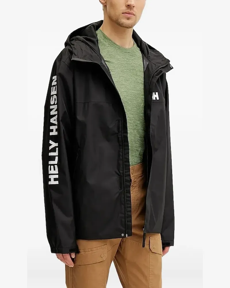 Helly Hansen Hoodie mit Logo-Ärmel - Schwarz Schwarz