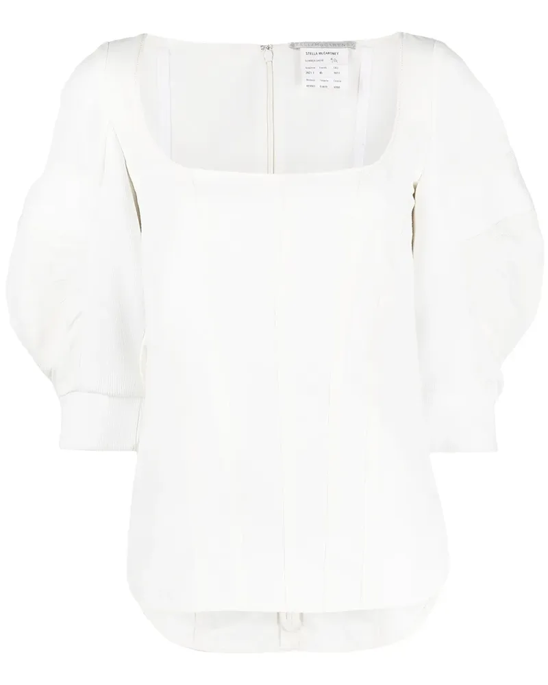 Stella McCartney Oberteil mit Puffärmeln - Weiß Weiß