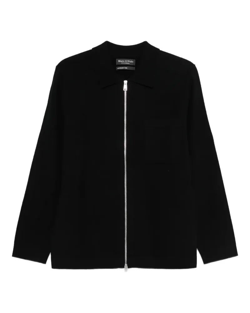 Marc O'Polo zip-up chest-pocket cardigan - Schwarz Schwarz