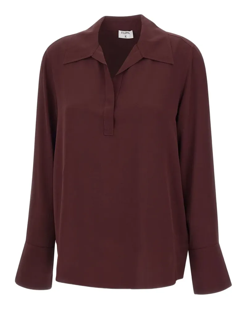 Filippa K Bluse mit V-Ausschnitt - Rot Rot