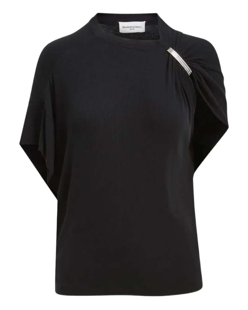 Brandon Maxwell Faye gathered-detail top - Schwarz Schwarz