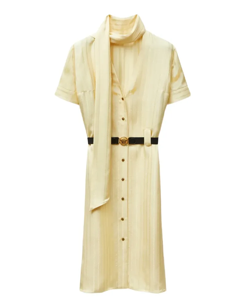 Versace Jacquard-Midikleid aus Viskose-Seide - Gelb Gelb