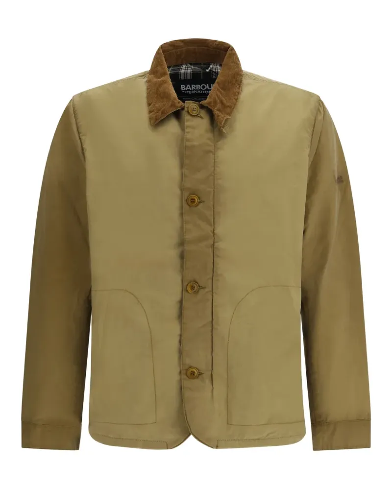 Barbour Troon Jacke mit Cordkragen - Grün Grün